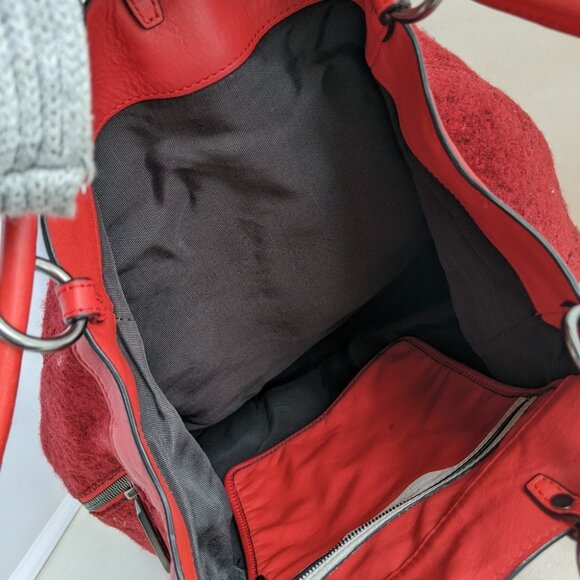 Rag & Bone Grayson Backpack Wool Red Leather main image 6